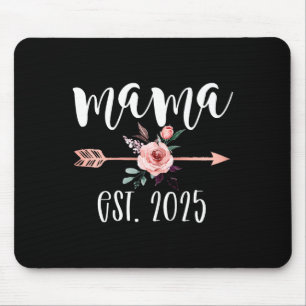 Mama est 2025 floral mothers day new mom mouse pad