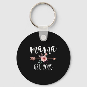 Mama est 2025 floral mothers day new mum key ring