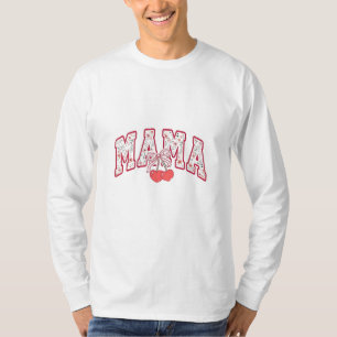 Mama est 2025 Mothers Day Coquette bow T-Shirt