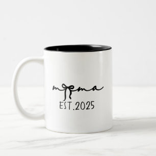 Mama Est 2025 , Personalised,Mum Mug, Custom Two-Tone Coffee Mug