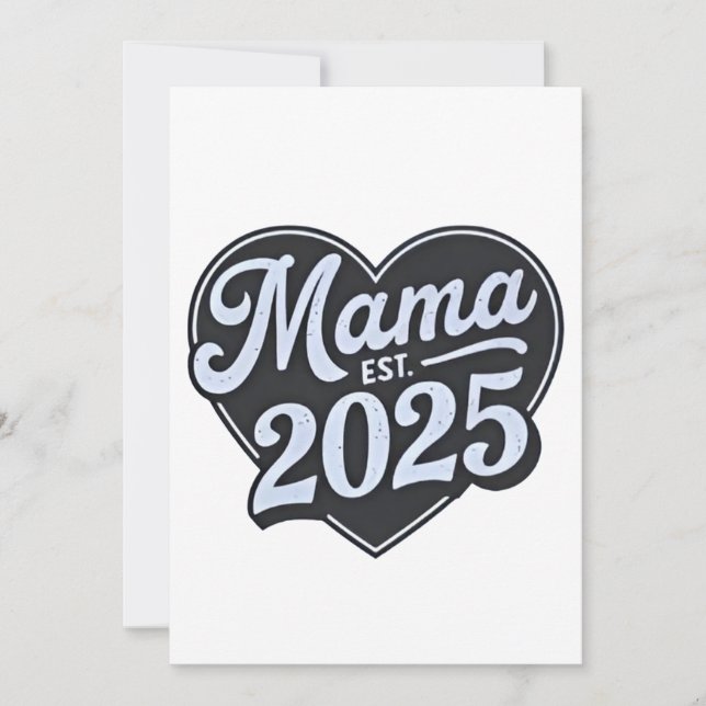 MAMA est 2025 Pregnancy Mothers Day Mum To Be  Holiday Card (Front)