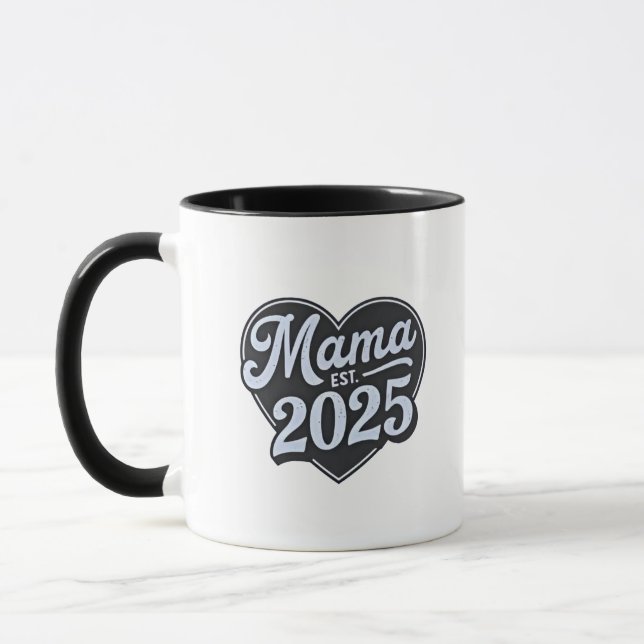 MAMA est 2025 Pregnancy Mothers Day Mum To Be  Mug (Left)
