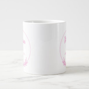 Mama Est.2025 shirt -Mother gift Pink Minimal -  Large Coffee Mug