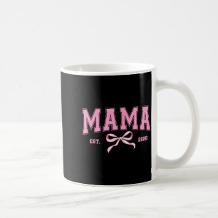 Mama est 2026 coquette bow mum to be new mummy of coffee mug