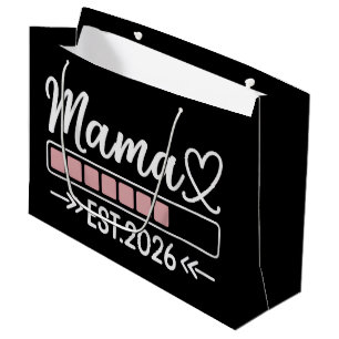 Mama est. 2026 Pregnancy Announcement Mum Large Gift Bag