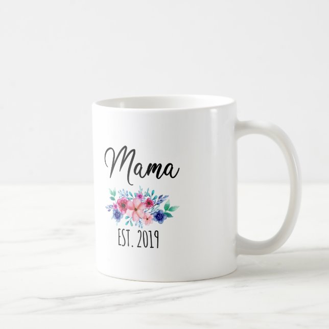 Mama Established 2019 Mug, Mug, Funny Coffee Mug, Mug (Right)