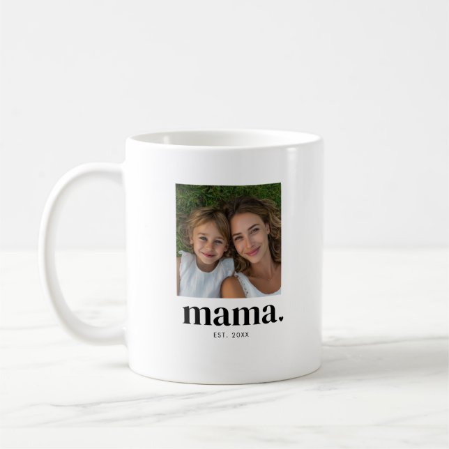 Mama Established Black 2 Photo  Coffee Mug (Left)
