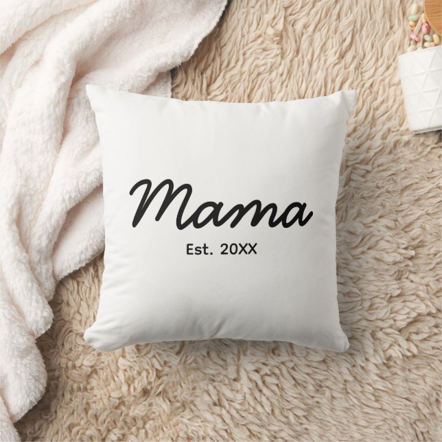 Mama Established Year | Mum Personalised Date Cushion (Blanket)