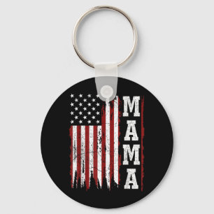 Mama Family Crew Birthday USA Flag Group Matching Key Ring