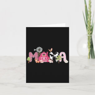 Mama Farm Animal Birthday 1st Family Matching Part Card