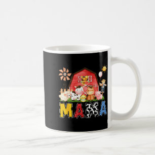 Mama Farm Cow Birthday Boy Matching Family Party Coffee Mug