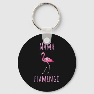 Mama flamingo summer bird tropical animal key ring