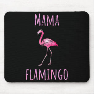 Mama flamingo summer bird tropical animal mouse pad