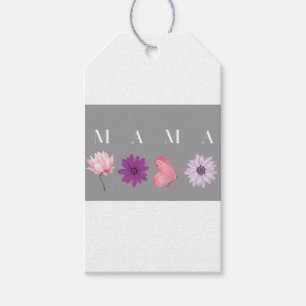 Mama Floral Butterfly Mothers day birthday Edit Gift Tags