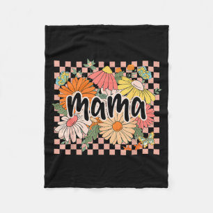 Mama floral mother's day wildflower girl women fleece blanket