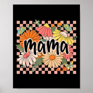 Mama floral mother's day wildflower girl women poster