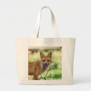 Mama Fox in the Hudson Valley Large Tote Bag