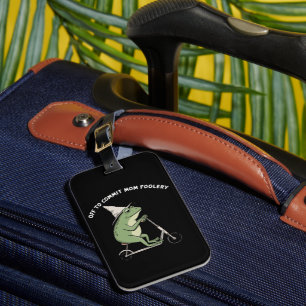 Mama Frog Off to Commit Mum Foolery Scooter Gift Luggage Tag