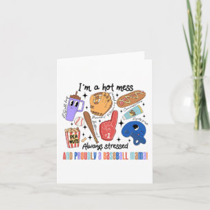 Mama Game Day Vibes Mothers Day Women Baseball Mum Card