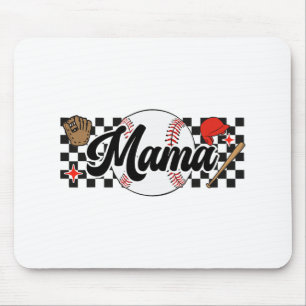 Mama Game Day Vibes Mothers Day Women Baseball Mum Mouse Pad