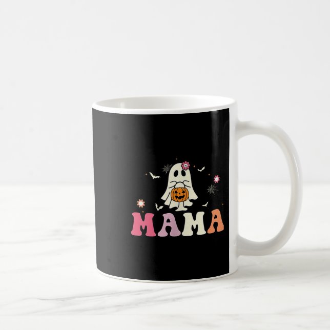 Mama Ghost Boo One Soky Mama First Halloween Birth Coffee Mug (Right)
