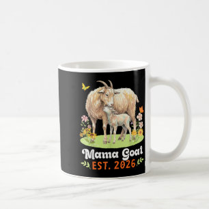 Mama Goat Est 2026 Motherhood Journey New Mum with Coffee Mug