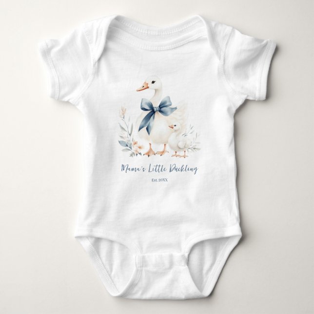 Mama Goose & Baby Duck Matching Baby Bodysuit (Front)