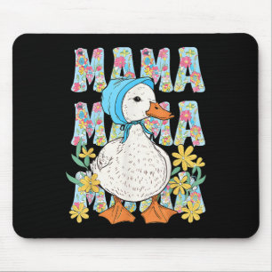 Mama Goose Floral Mummy Joke Funny Mum Silly Mothe Mouse Pad