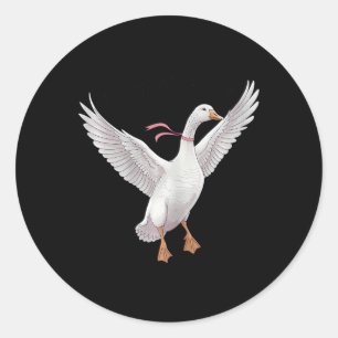 Mama Goose Grandma Joke Funny Mum Silly Mothers Da Classic Round Sticker