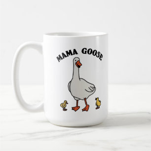 Mama Goose Mug, Cute Mothers Day Ceramic Cup, Mom  Coffee Mug
