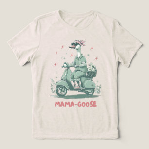 MAMA-GOOSE Scooter Tee - Fun Mum Tri-Blend Shirt