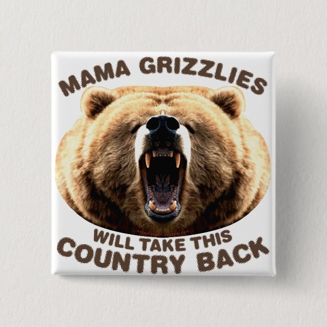 Mama Grizzlies 15 Cm Square Badge (Front)