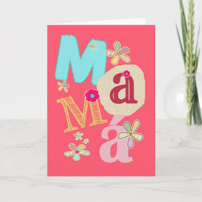 mamá, happy mother's day in Spanish Card (Front)