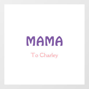 Mama happy mothers retro purple add name text vint