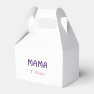 Mama happy mothers retro purple add name text vint favour box