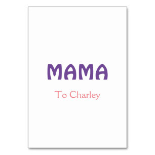 Mama happy mothers retro purple add name text vint table number