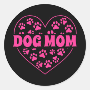 Mama Heart Mothers Day Golden Retriever Dog Mum Pa Classic Round Sticker