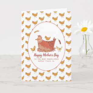 Mama Hen and Chicks Funny Mother's Day Card