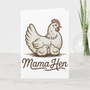 Mama Hen Funny Chicken Mum Shirt Women Mother Day Card