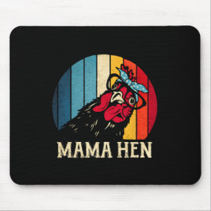 Mama Hen Vintage Chicken Mum Funny Farmhouse Chick Mouse Pad