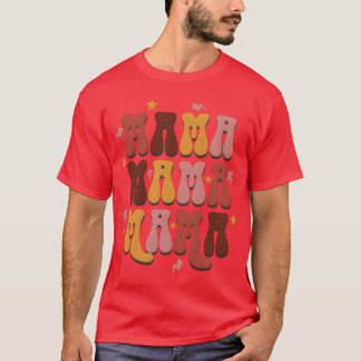 Mama Hippie Sublimation For Mother For Mum retro T-Shirt