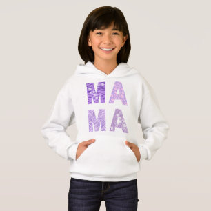 MAMA Hoodie – Purple Pattern Zebra Love