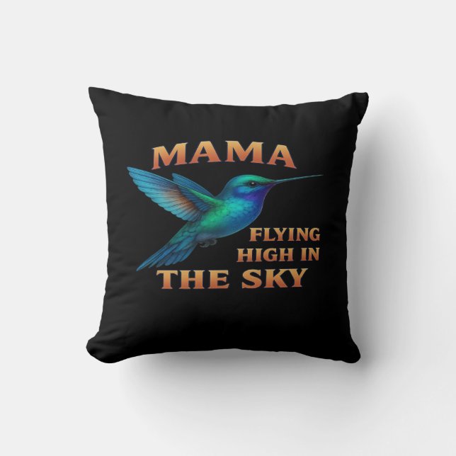 Mama Hummingbird – Flying High in the Sky Edition Cushion (Front)