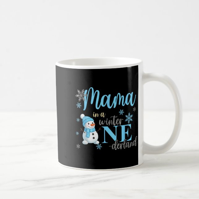 Mama In A Winter Onederland Birthday Boy Girl Cute Coffee Mug (Right)