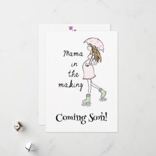 Mama in the making pregnancy announcement card