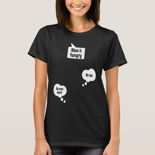 Mama is hungry  Top for pregnant women with twins (Front)