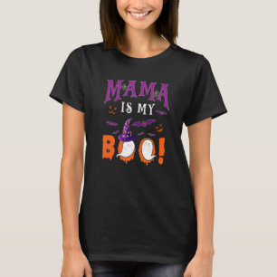 Mama Is My Boo Two Halloween Witch Boo Ghosts Fami T-Shirt