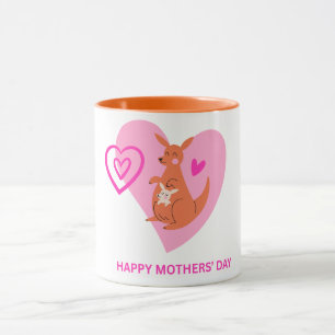 Mama Kangaroo and Joey Happy Mother's Day Mug