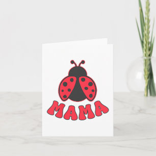 Mama Ladybug First Birthday Girl Family Matching P Card