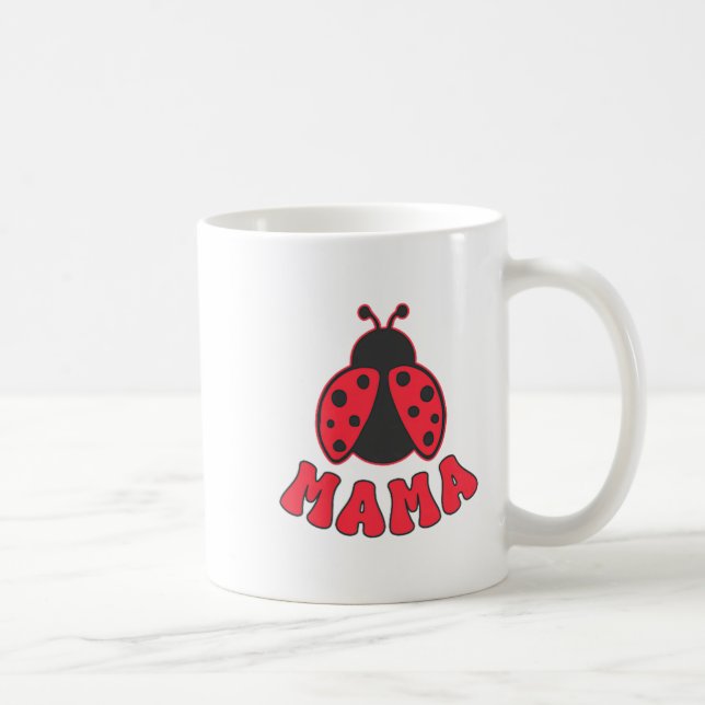 Mama Ladybug First Birthday Girl Family Matching P Coffee Mug (Right)